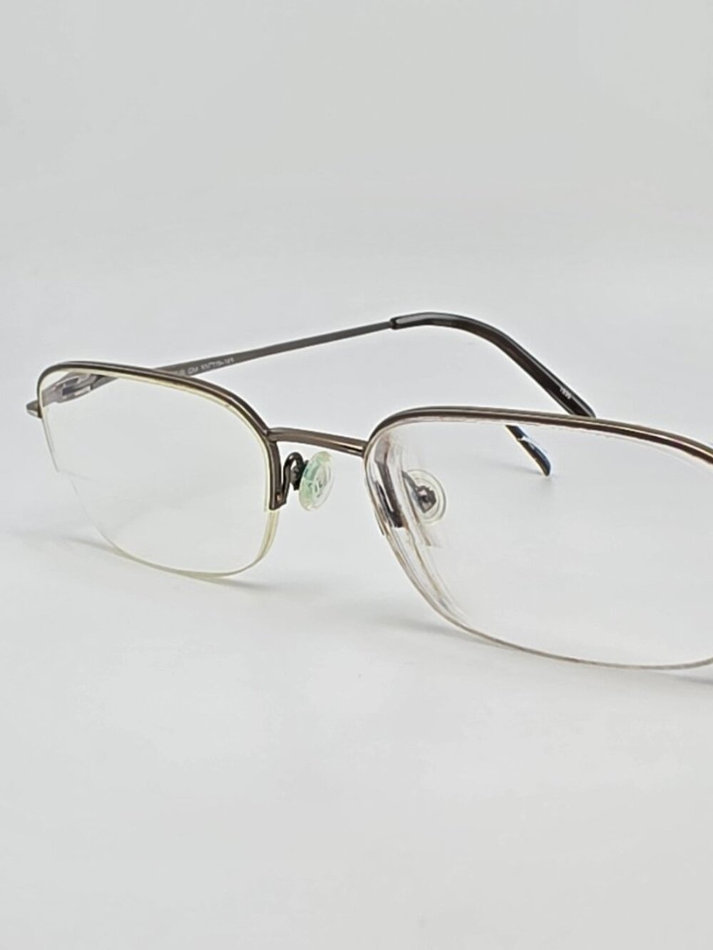 Board Room Classics BC519 Silver Semi Rimless Eyeglasses Frame w/ Flexhinge 55mm